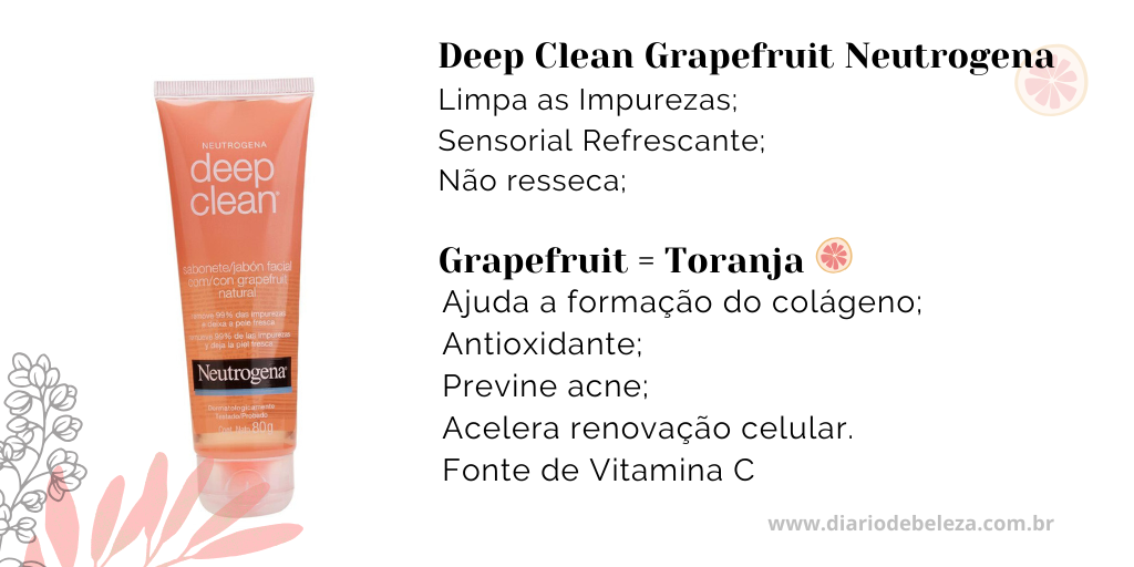 característias do Deep Clean Grapefruit Neutrogena