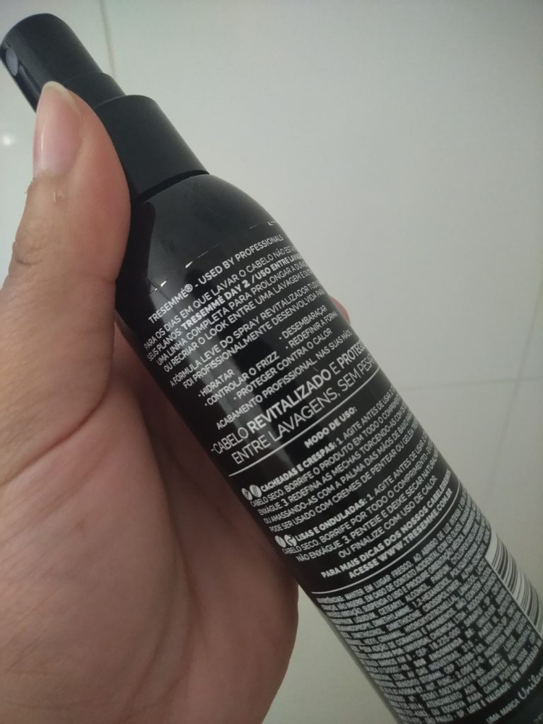 Resenha Spray Revitalizador Day 2 tresseme