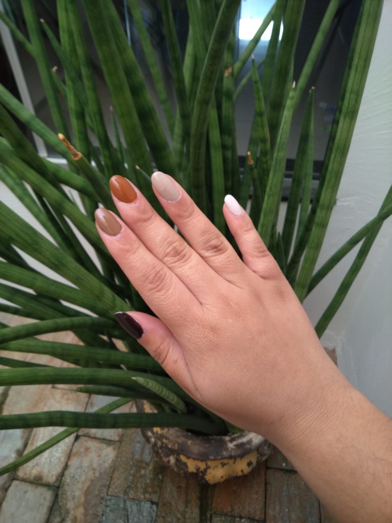 Unhas Nude Degradê