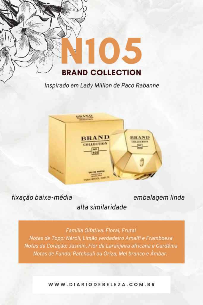 Perfume Brand Collection nº 105 - Contratipo Lady Million