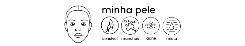 minha pele é sensível, com manchas, acne e é mista