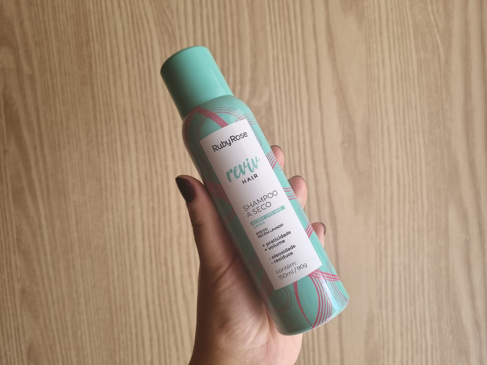 Resenha Ruby Rose Shampoo a Seco Reviv Hair Fresh Berry Dreams Cassis 
